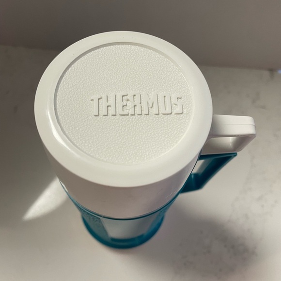 Vintage turquoise Thermos Insulated Thermos Bottle w/cup - Picture 4 of 6